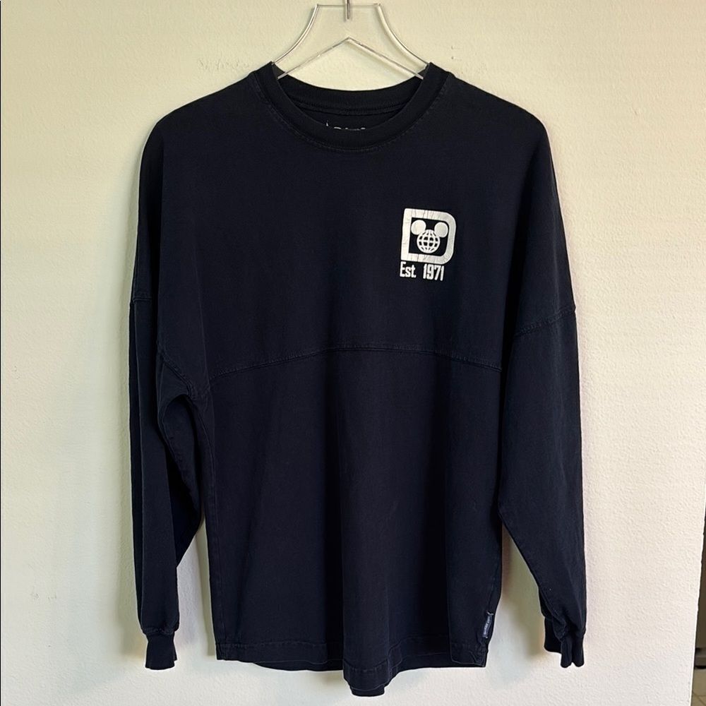 Disney Parks Walt Disney World Navy Spirit Jersey Long Sleeve Shirt Size Small